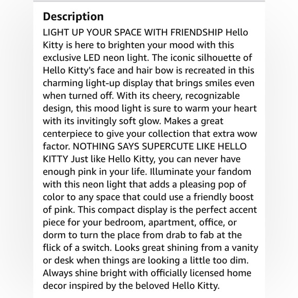 Hello Kitty LED Neon Light Lamp - Picture 14 of 14